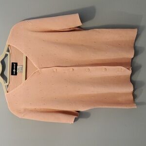 L salmon sweater short sleeves
